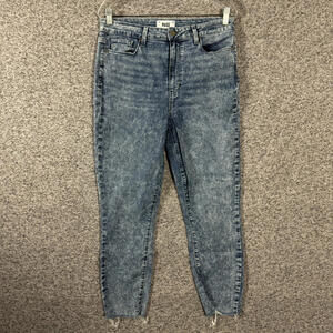 Paige Jeans Women's Size 31 Blue Stretch Denim Margot Crop Skinny Jeans